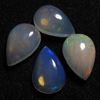 8x12 mm - Tear Drop Cabochon - 4pcs - Ethiopian Opal Nice Quality Nice Fire